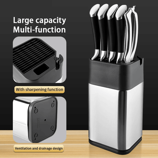 MultiFunc Stainless Steel Knife Holder - Vintage & Trendy