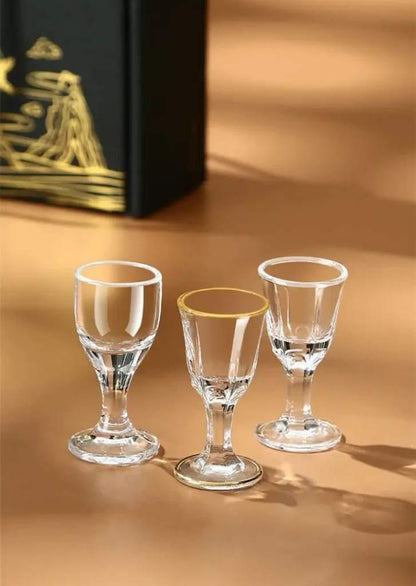 Classic Crystal Shot Glasses Set Gift Box - Vintage & Trendy