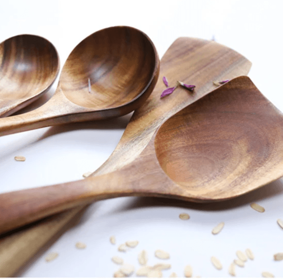 Thailand Teak Natural Wood Kitchen Utensil - Vintage & Trendy