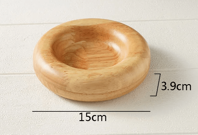 Creative Solid Wood Dim Sum Plate - Vintage & Trendy